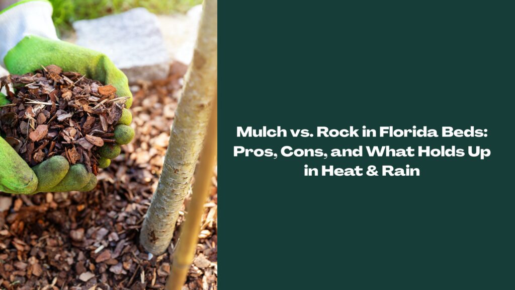 Mulch vs rock in Florida landscape beds—pros and cons for heat, rain, and weed control