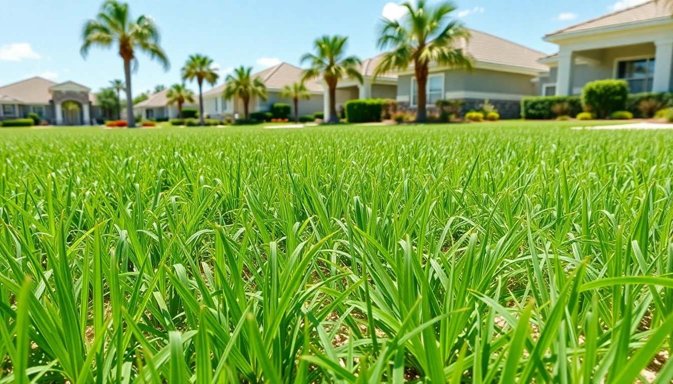 Bahia grass Florida lawn showing characteristic open growth pattern and coarse texture in Central Florida residential yard